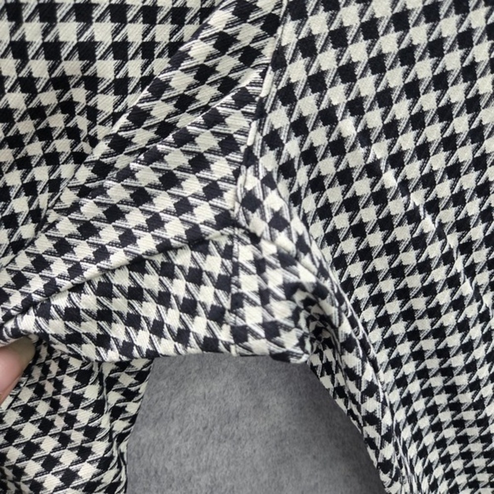 Old Navy Women Pants 4 PETITE Black Houndstooth Dress Pants High-Rise Pixie - Picture 11 of 16